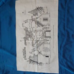 Y2K Scotland Hand-Printed Tee Towel Castle Fraser, 100% Cotton, 31 by 18-1/4 in.